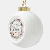 Woodland Baby Eerste Kerstdag Gepersonaliseerd Keramische Bal Ornament (Rechts)
