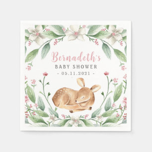Woodland Baby Fawn kleine herten Baby shower serve Servet