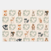 Woodland Baby Forest Dier Inpakpapier Vel (Voorkant 3)