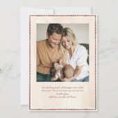 Woodland Baby geboorteaankondiging foto Aankondiging (Achterkant)