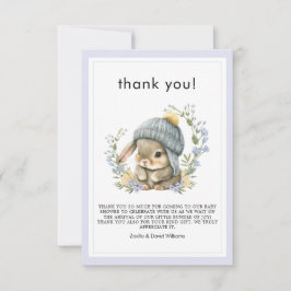 Woodland Baby Gender Neutral Thank You Card Bedankkaart
