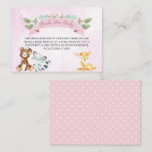 Woodland Baby Girl Books for Baby Enclosure Card Informatiekaartje (Voorkant / Achterkant)