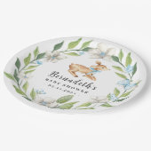 Woodland Baby Herten Baby shower Papier Bord (Gekanteld)