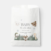 Woodland Baby Het is koud buiten Baby shower Bedankzakje (Voorkant)