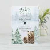 Woodland Baby Het is koud buiten Baby shower Kaart (Staand voorkant)