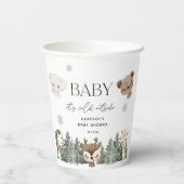 Woodland Baby Het is koud buiten Baby shower Papieren Bekers (Achterkant)