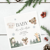 Woodland Baby Het is koud buiten Baby shower Servet