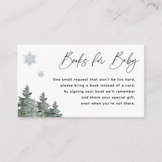 Woodland Baby Het is koud buiten boeken voor Baby Informatiekaartje (Voorkant)