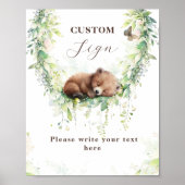 Woodland Baby Jongen Douche Aangepast teken Poster (Voorkant)