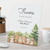 Woodland Baby Jongen Douche Favorieten Reclamebord Met Voetstuk (Insitu)