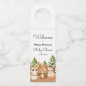 Woodland Baby Jongen Douche Flessenhanger (Voorkant)