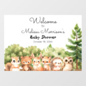 Woodland Baby Jongen Douche Welkom Raamsticker (Vel)