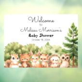 Woodland Baby Jongen Douche Welkom Raamsticker (Vel 3)