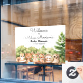 Woodland Baby Jongen Douche Welkom Raamsticker (Cafe Raam)