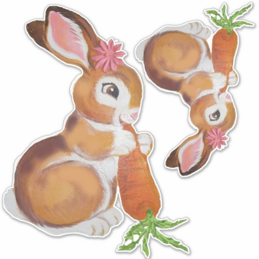  Woodland Baby Konijnenkwekerij Decor Sticker (Voorkant)