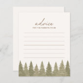 Woodland Baby shower Advice Kaart (Voorkant / Achterkant)