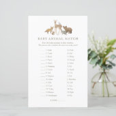 Woodland Baby shower Baby Animal Match Game (Staand voorkant)