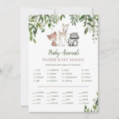 Woodland Baby shower Baby Dieren Spel 5x7 Kaart (Voorkant)