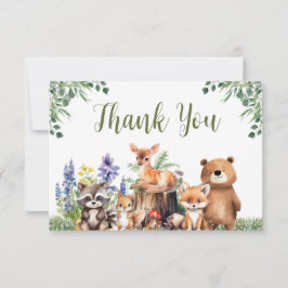 Woodland Baby shower | Bedankt kaart