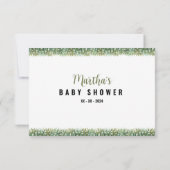 Woodland Baby shower | Bedankt kaart (Achterkant)