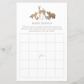 Woodland Baby shower Bingo (Voorkant)