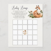 Woodland Baby shower Bingo Game (Voorkant)