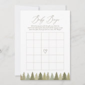 Woodland Baby shower Bingo Game Kaart (Voorkant)