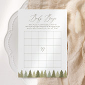 Woodland Baby shower Bingo Game Kaart