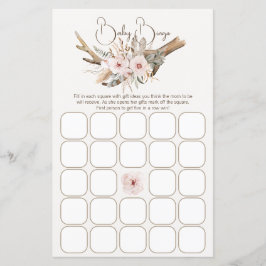 Woodland Baby shower Bingo Game – Rustiek Boho Wat