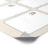 Woodland Baby shower Birthday Predication Calendar Poster (Hoek)