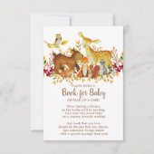 Woodland Baby shower Boek voor Baby Kaart (Voorkant)