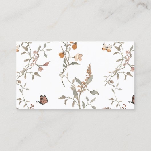 Woodland Baby shower Boeken voor Baby shower Visitekaartje (Achterkant)