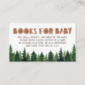 Woodland Baby shower Book Request Enclosure Card Informatiekaartje (Voorkant)