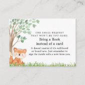 Woodland Baby shower Book Request Enclosure Card Informatiekaartje (Voorkant)