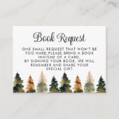 Woodland Baby shower Book Request Enclosure Card Informatiekaartje (Voorkant)