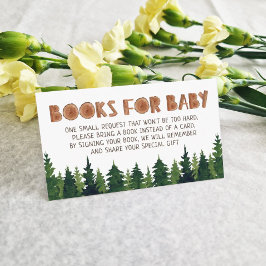 Woodland Baby shower Book Request Enclosure Card Informatiekaartje