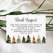 Woodland Baby shower Book Request Enclosure Card Informatiekaartje