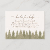 Woodland Baby Shower Books for Baby Informatiekaartje (Voorkant)