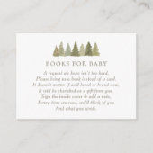 Woodland Baby shower Books for Baby Request Informatiekaartje (Voorkant)