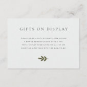 Woodland Baby shower Cadeaus op Display Kaart (Voorkant)