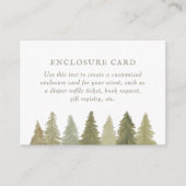 Woodland Baby shower Custom Informatiekaartje (Voorkant)