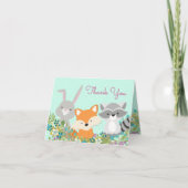 Woodland Baby shower Dank u Kaarten