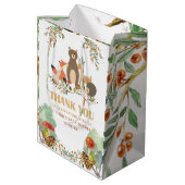 Woodland Baby shower Dank u Medium Cadeauzakje (Achterkant Gekanteld)
