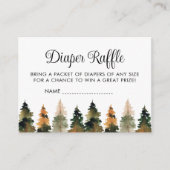 Woodland Baby shower Diaper Raffle Enclosure Card Informatiekaartje (Voorkant)