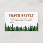 Woodland Baby shower Diaper Raffle Enclosure Card Informatiekaartje (Voorkant)
