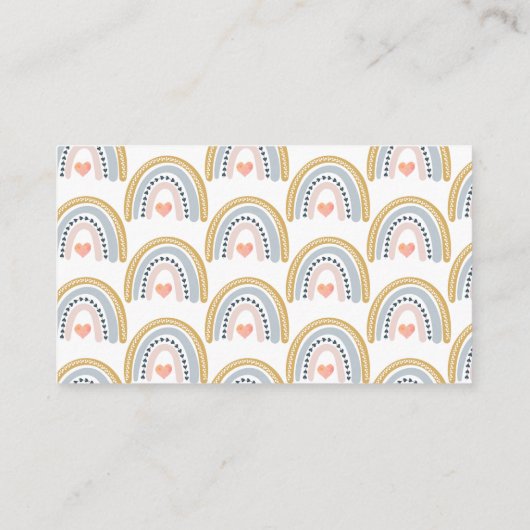 Woodland Baby Shower Diaper Raffle Informatiekaartje (Achterkant)