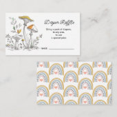 Woodland Baby Shower Diaper Raffle Informatiekaartje (Voorkant / Achterkant)