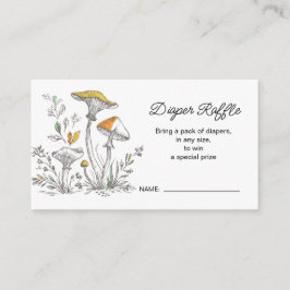 Woodland Baby Shower Diaper Raffle Informatiekaartje