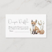 Woodland Baby shower Diaper Raffle Informatiekaartje (Voorkant)