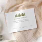 Woodland Baby shower Diaper Raffle Ticket Informatiekaartje